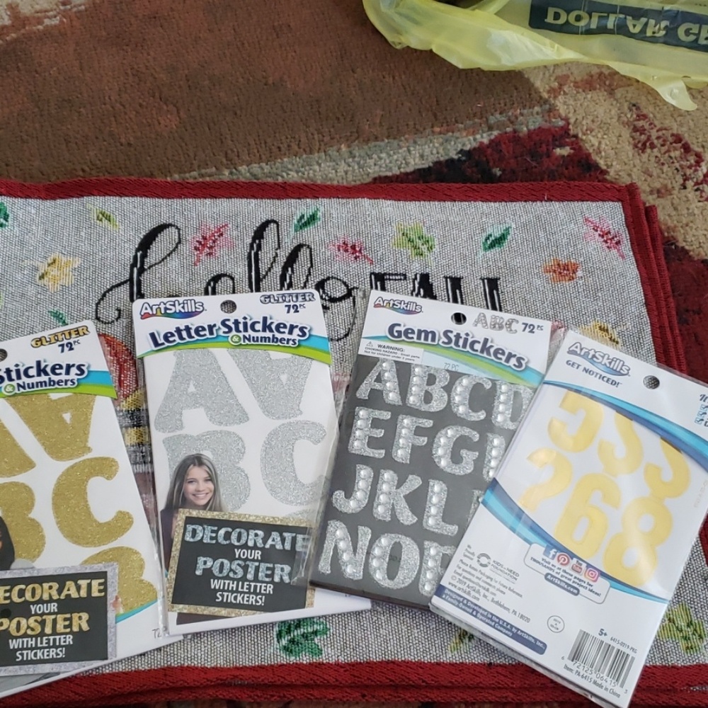 4 BRAND NEWS PACKS OF LETTERING